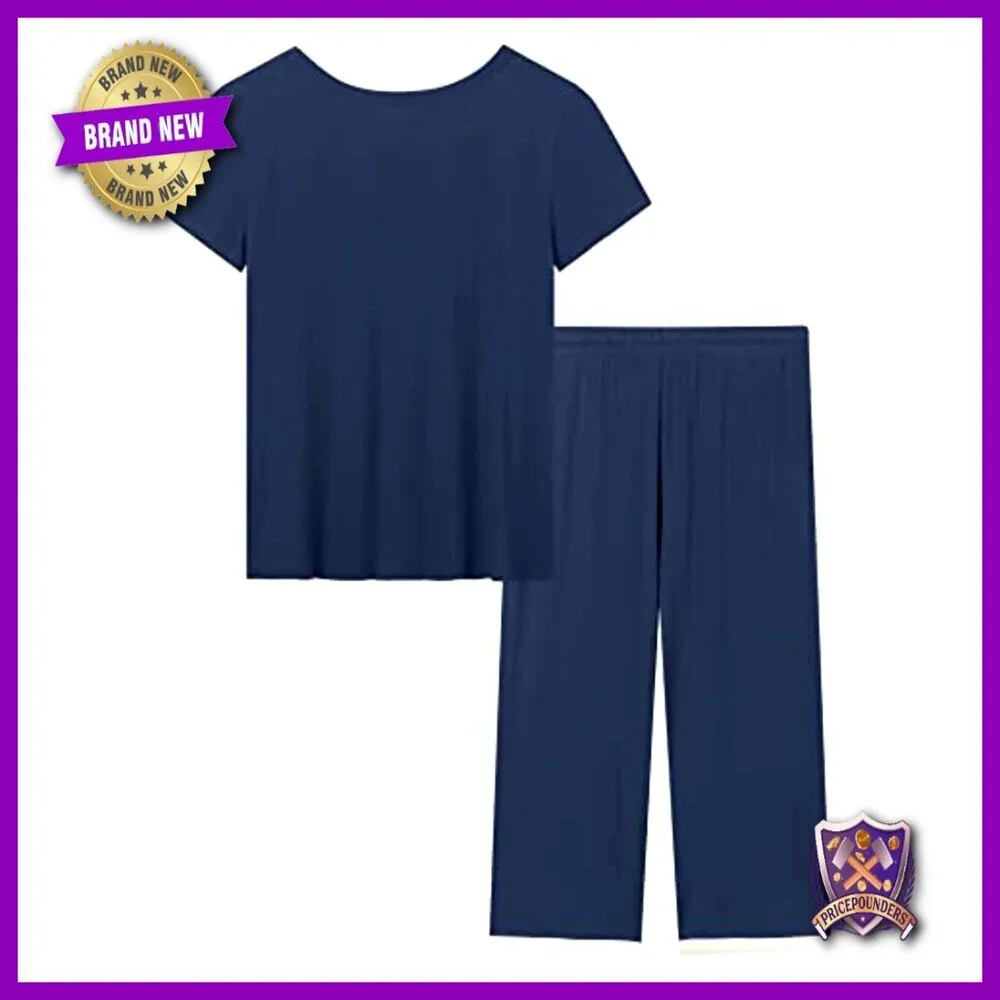 Lightweight Bamboo Viscose Pajama Set for Night Sweats, Moisture Wicking, Size